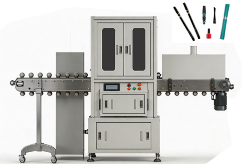 Horizontal shrink sleeve labeling machine