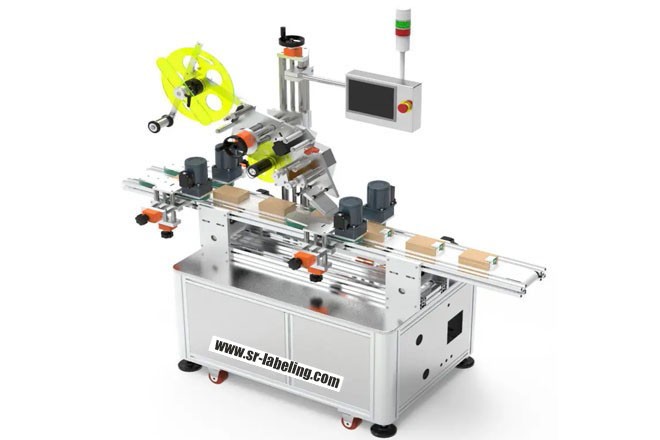automatic clamshell C-wrap three sides labeling machine
